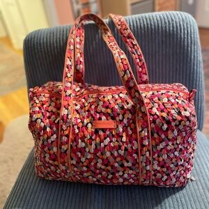 Vera Bradley Pixie Confetti Traveler Weekender Duffel Bag Quilted Cotton